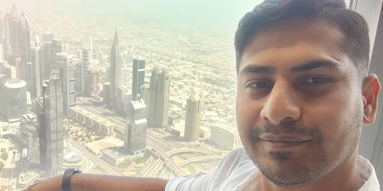 Mirza Umer above Downtown Dubai